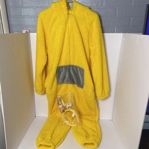 Teletubbies One Piece Yellow Hooded Costume With Headband Size M - Picture 1 of 17