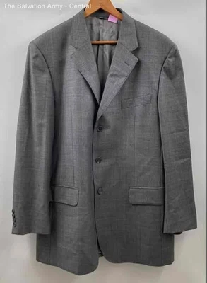 Gian Luca Mens Gray Wool Single-Breasted 2 Piece Suit Pants Set Size 44/W38 - Image 1 of 4