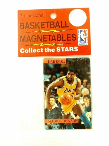 Magic Johnson Los Angeles Lakers Professional Basketball Magnetables 1989 Mint Cover