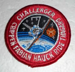 Parche de astronauta del transbordador espacial Thagard Fabian Hauck Ride de la NASA Challenger Crippen - Imagen 1 de 2