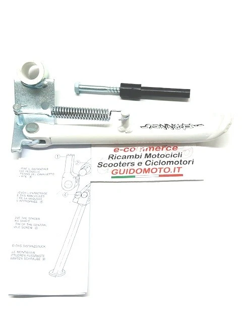 CAVALLETTO LATERALE BIANCO CICLOMOTORI CIAO R SC SCV P PX PXV BUZZETTI BZ4240