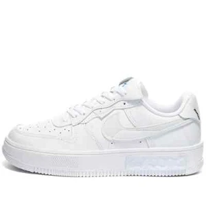 NIKE AIR FORCE 1 FONTAKA - TRIPLE WHITE - DH1290 100 - UK 7, 7.5, 8, 8.5