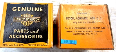 Nuevo de Lote Antiguo 1929-1973 .020 OS 45" WL Pistón Harley Anillos Servicar DL RL G Motor B855 Foto 1 de 4