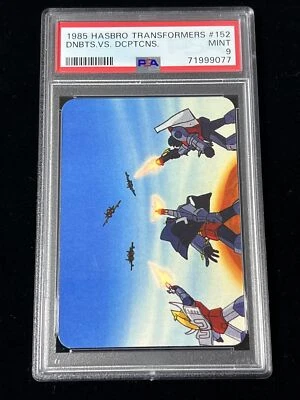 1985 Hasbro Transformers #152 Dinobots VS Decepticons Action Card PSA 9 LOW POP - Image 1 of 3