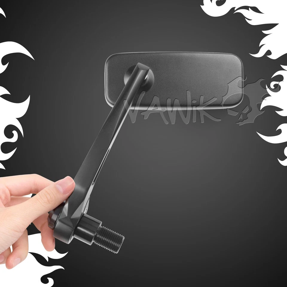 VAWiK Motorcycle Bar End Square Mirrors CLASSIC Black fits Yamaha SMAX MAJESTY - Изображение 1 из 4