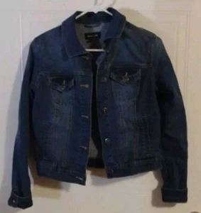Cropped Jean Jacket By New look Collared Button Up Women's Size S - Picture 1 of 6