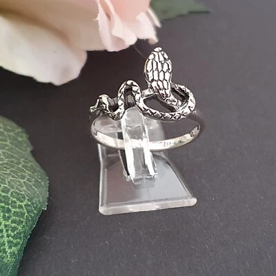 Schlangenring Silber Ring 925 Schlange Kobra Natter Mamba Ring - Bild 1 von 3