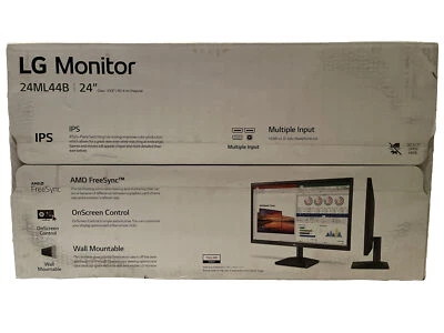 LG - 24" IPS LED FHD AMD FreeSync Monitor (HDMI, VGA) - Black - Image 1 of 2