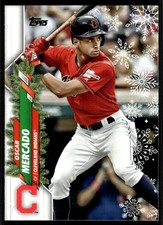 Oscar Mercado 2020 Topps Holiday B79 #HW25 Cleveland Indians