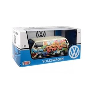 COMBI VOLKSWAGEN T3 (TYPE 2) "GRAFFITI - WOW BRAVO" - Motor Max - 1/24 - Foto 1 di 1