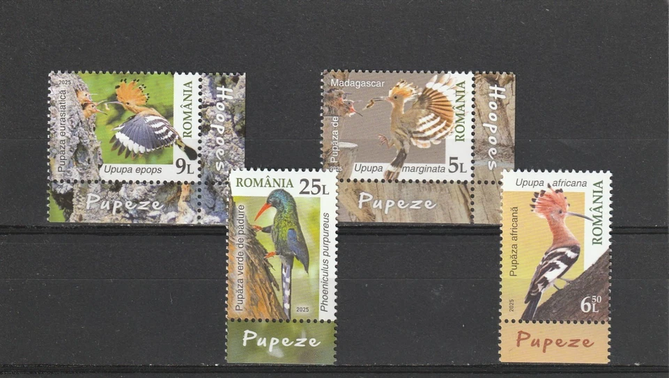 Rumania SELLOS 2025 AROPAS PUPEZE AVES MNH JUEGO DE POSTES Foto 1 de 1