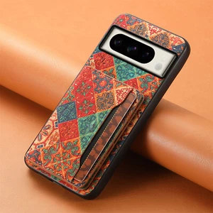Funda tipo billetera retro con soporte para tarjetas a prueba de golpes para Google Pixel 8 Pro/8A/6A - Imagen 1 de 14