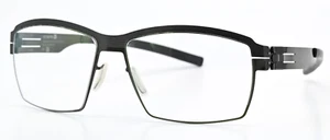 IC! BERLIN Brille Bernardino Gun Metal Viereck Glanz Leicht Flexibel Germany M L - Picture 1 of 7