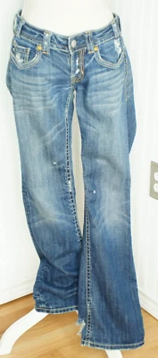 Pantalones de mezclilla para mujer Mek azul EE. UU. talla 28X32 medidas cintura 31" Foto 1 de 4