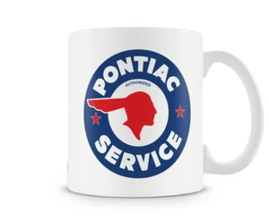 Con Licenza Ufficiale Merchandise Pontiac Servizio Logo Tazza di Caffè - Picture 1 of 5