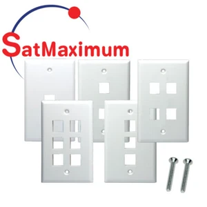 Wandplatte RJ-45 für Keystone Buchse 1 Port 2 Port 3 Port 4 Port 6 Port - SET - Bild 1 von 22