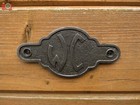 TOILET WC SIGN PLAQUE, CAST IRON. Vintage Art Deco Antique Look. Railway. New