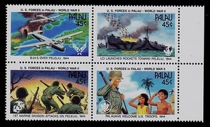 PALAU  SCOTT#257a (#254-257) MNH   WAR TOPICAL (WORLD WAR II) - Picture 1 of 1