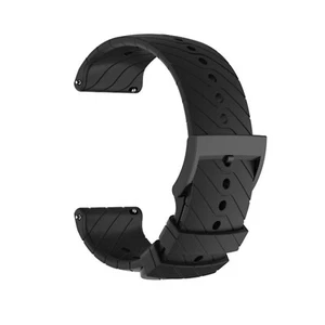 24mm Black Silicone Bracelet Wrist Watch Band Strap For Suunto 7 Suunto 9 Baro b - Picture 1 of 11