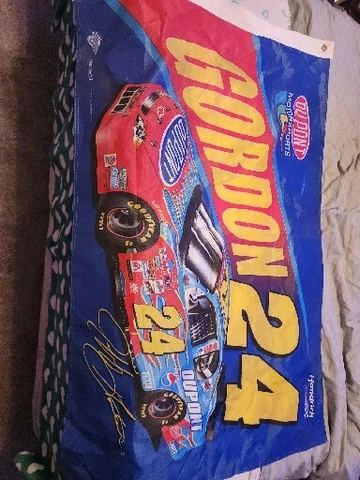 Jeff Gordon Fan Banner Flag  # 24 Nascar Dupont Hendricks Large 28" BY 40" 1995 Cover