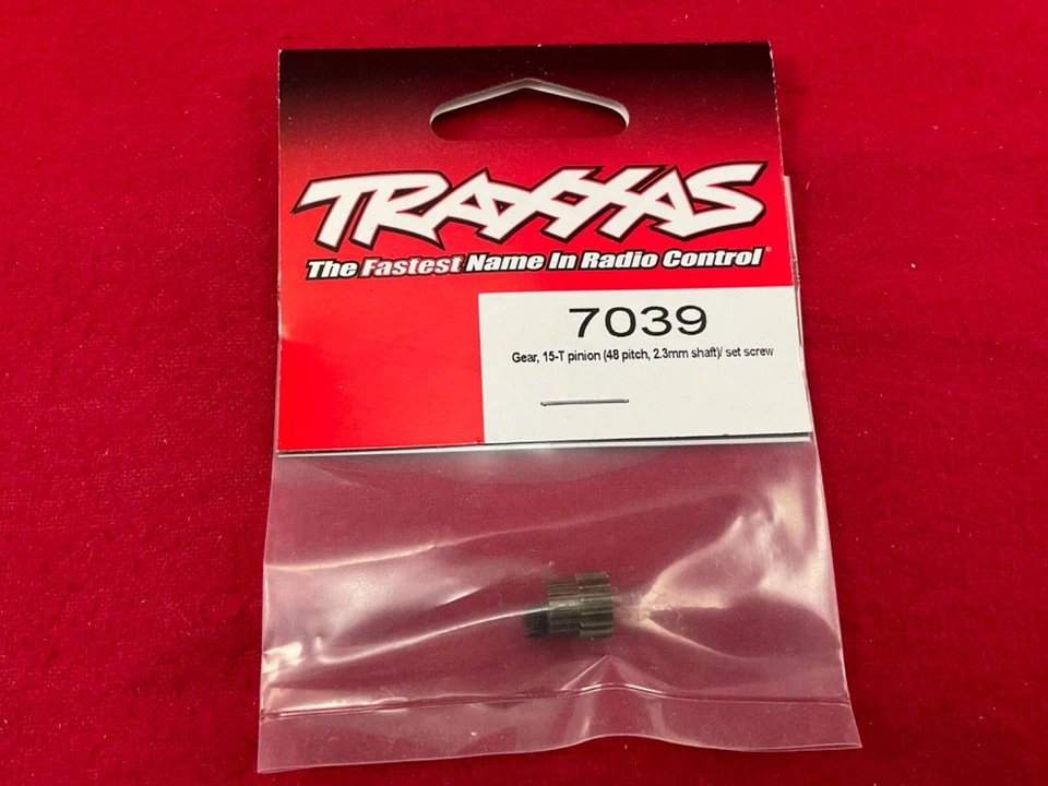 Engranaje de piñón de 15 dientes Traxxas 7039 48 pasos para motor Titan 380 1/16 eje de 2,3 mm Foto 1 de 3