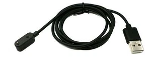 SYSTEM-S USB 2.0 Cable 100 CM Charging for Honor Band 9 Smart Watch IN Black - Zdjęcie 1 z 4