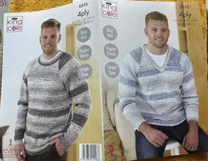 King Cole 4-fädig Drifter Strickmuster 5573 Herren Pullover 38/40-50/52 Zoll - Bild 1 von 2