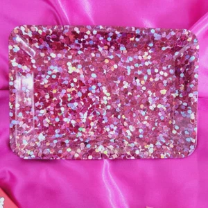 Pink Rolling Smoking Tray - Sparkling effect - Picture 1 of 2