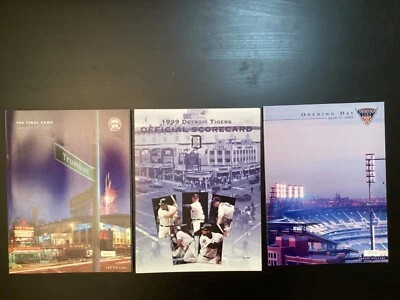 DETROIT TIGERS FINAL GAME TIGER STADIUM + FIRST GAME COMERICA PARK PROGRAM LOT - Image 1 of 4