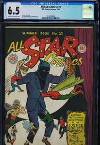 ALL STAR COMICS #25 - CGC-6.5, CR-OW - Hawkman de Kubert - Edad de Oro - Imagen 1 de 3