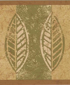 MODERN LEAF WALLBORDER PAPER E742269B - Picture 1 of 2