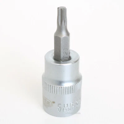 T20 Torx Socket 3/8 Drive Draper Expert Knurled TX-STAR Socket Bit - Image 1 of 4