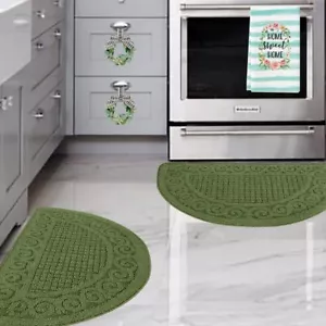 Tappeti Cucina Verde per Pavimento 2 Pezzi 18”X30”, Tappetini Cucina Lavabili Antiscivolo,... - Foto 1 di 7
