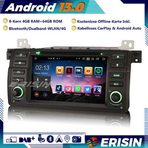 8-Kern DAB+CarPlay Android 13 Autoradio GPS CD DSP BMW 3er E46 M3 Rover 75 MG ZT - Bild 1 von 21