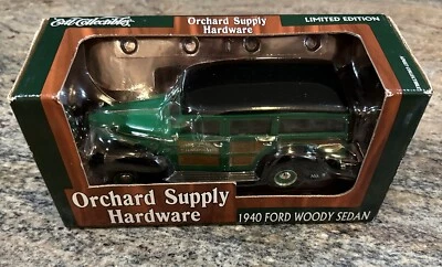 ERTL Collectible Die-Cast 1/25 Scale 1940 Ford Woody Sedan Orchard Supply NEW - Image 1 of 4