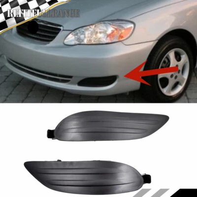 Pair of Black Fog Lights Lamps Cover For 2005 2006 2007 2008 Toyota Corolla Foto 1 de 4