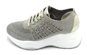 Igi e Co 5664722 snekaer tela flyknit platino zeppa 5cm fondo gomma Q - Imagen 1 de 4