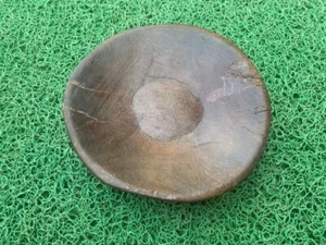 Ancient Hand Carved Wood Tribal Nepal Himalaya Salad Bowl Plate Platters 1800's - Picture 1 of 7