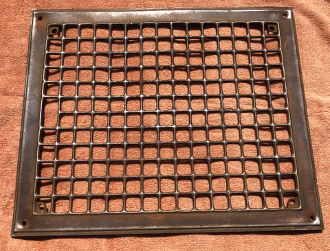 Antique Vintage Ornate Metal Floor Grate Heat Register Cover 17 X 15 Cover