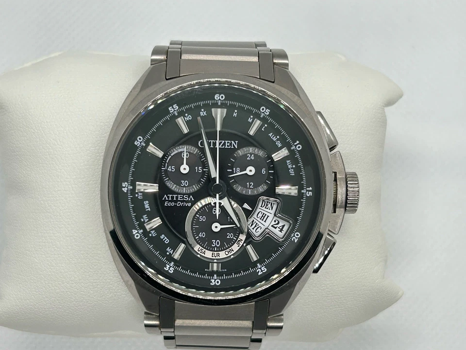 Relógio Citizen masculino Eco-Drive Attesa H610-T015581 controlado por rádio - Imagem 1 de 4