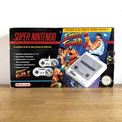 Console Super Nintendo Street Fighter II Pack FRA RARE CIB - Photo 1/4