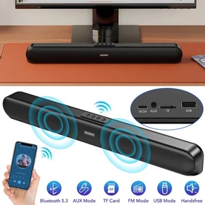 Bluetooth Komputer Głośnik Soundbar HiFi Stereo USB AUX FM TF do laptopa PC - Zdjęcie 1 z 19