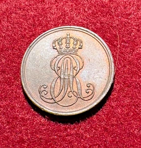 HANNOVER: 1 Pfennig 1851 B / König Friedrich August / PRACHTEXEMPLAR /3102 - Picture 1 of 7