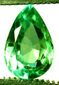 8.60 Cts. Natural Ceylon Green Sapphire Pear Shape Certified Gemstone - Picture 1 of 2