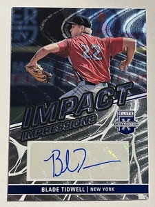 Elite Extra Edition Impact Impressions 2023 Blade Tidwell SP RC Rookie automático - Imagen 1 de 2