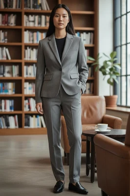 Blazer y pantalón gris Anne Klein para mujer pantalones pantalones 2 piezas Juego Talla 4 Career Corp Foto 1 de 4