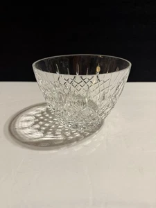 Lenox Lead Crystal 5” Cut Glass Bowl – Diamond & Leaf Pattern – Signed - Picture 1 of 4