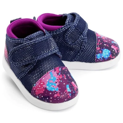 Zapatos para niños pequeños ikiki púrpura Galaxy sin chirridos | púrpura brillante Foto 1 de 4