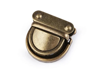 5 Steckschloss Mappenschloss Taschenverschluss messing 30x31mm - Bild 1 von 2