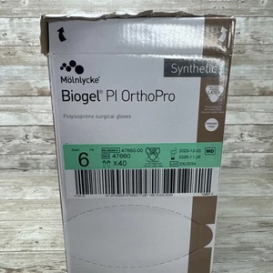 Biogel PI OrthoPro Polyisoprene Surgical Gloves *40 Pair* Size: 6 *Exp: 11/26* - Picture 1 of 6